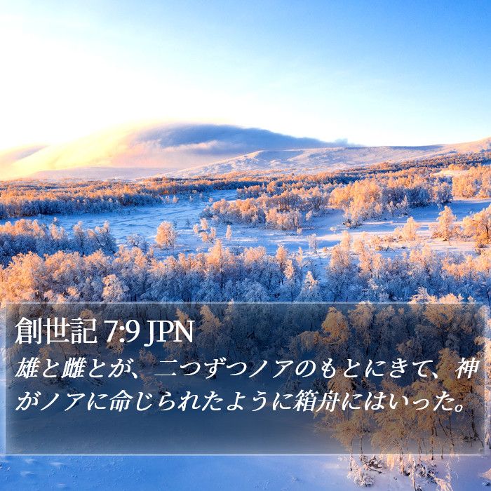 創世記 7:9 JPN Bible Study