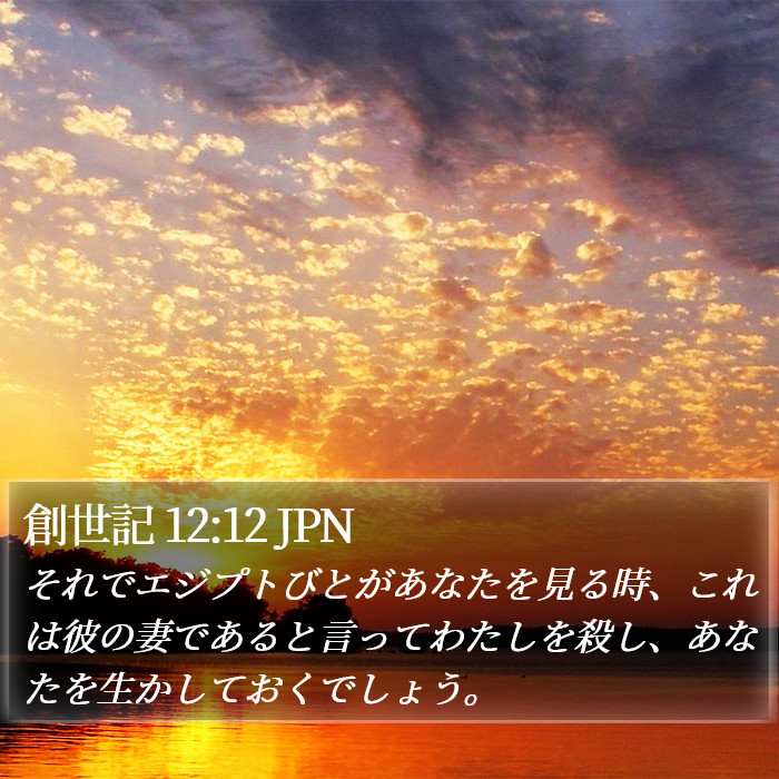 創世記 12:12 JPN Bible Study