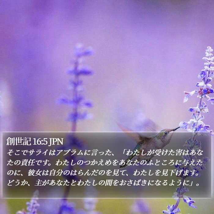 創世記 16:5 JPN Bible Study