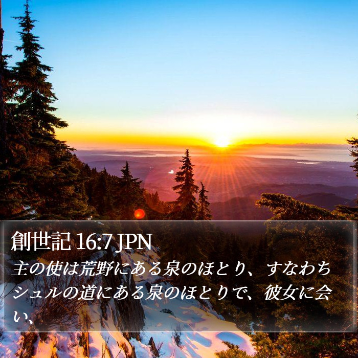 創世記 16:7 JPN Bible Study