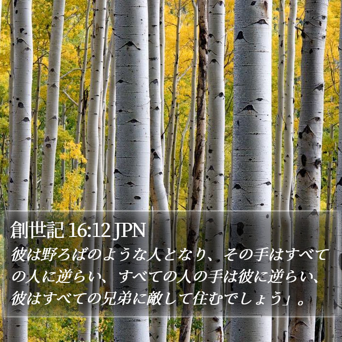 創世記 16:12 JPN Bible Study