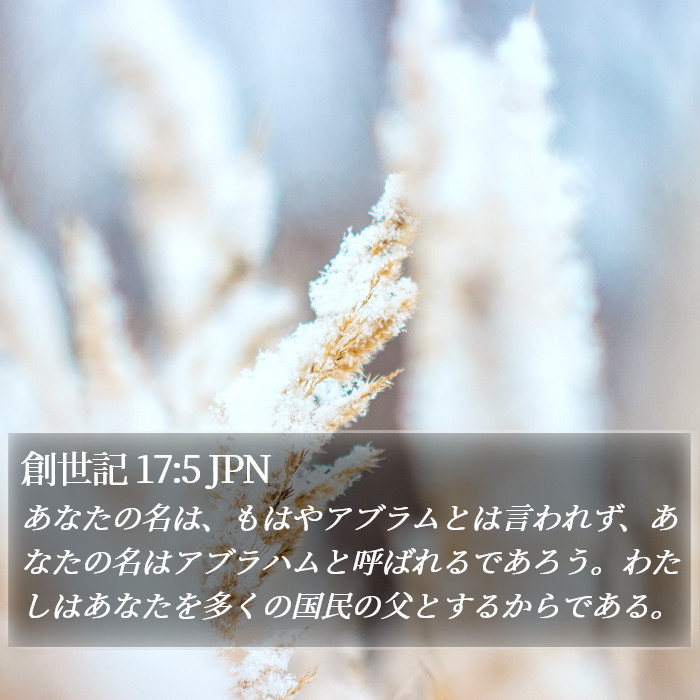 創世記 17:5 JPN Bible Study