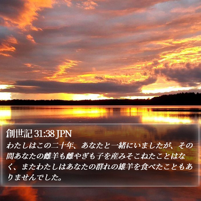 創世記 31:38 JPN Bible Study