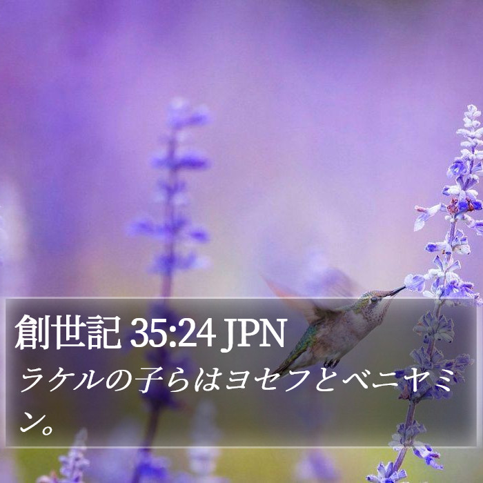 創世記 35:24 JPN Bible Study