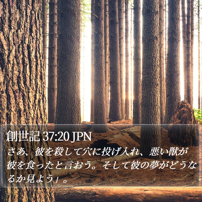 創世記 37:20 JPN Bible Study
