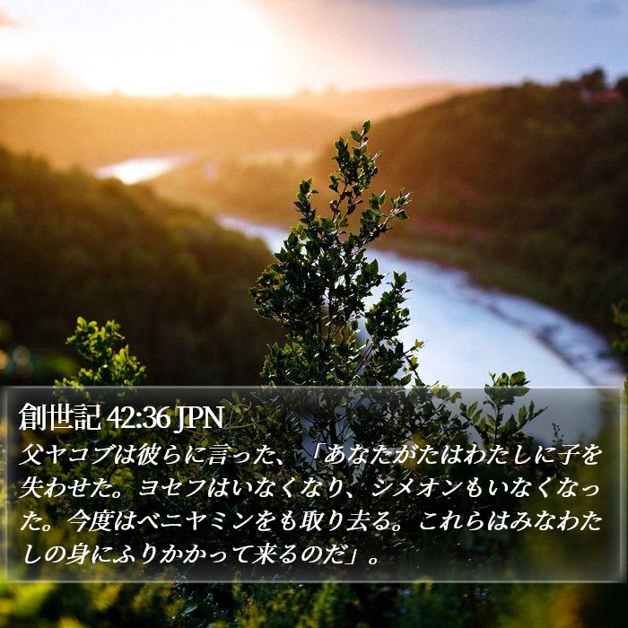 創世記 42:36 JPN Bible Study