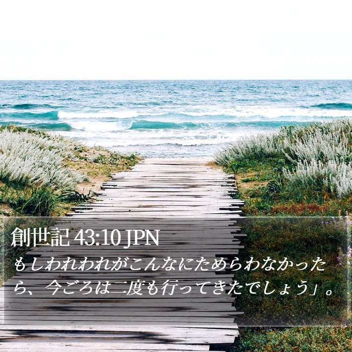 創世記 43:10 JPN Bible Study