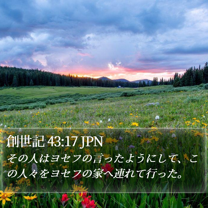 創世記 43:17 JPN Bible Study