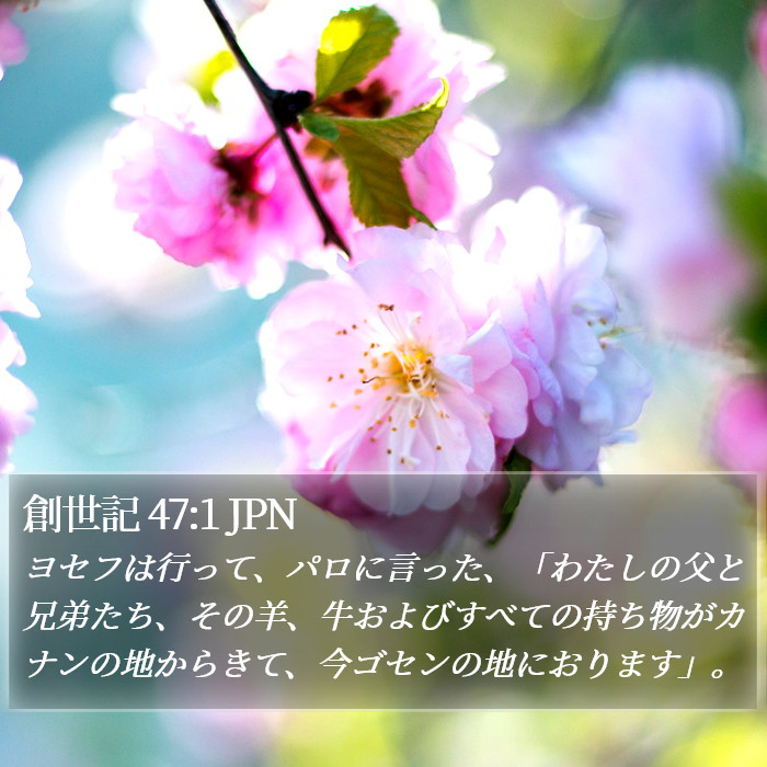 創世記 47:1 JPN Bible Study