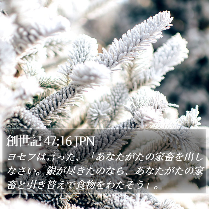 創世記 47:16 JPN Bible Study