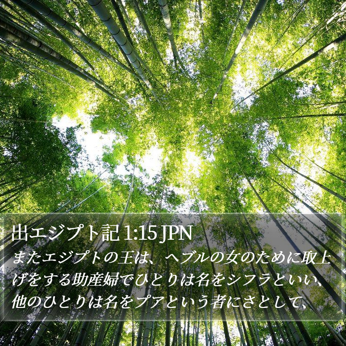 出エジプト記 1:15 JPN Bible Study