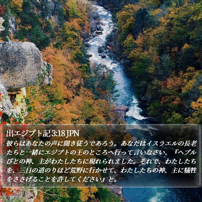 出エジプト記 3:18 JPN Bible Study