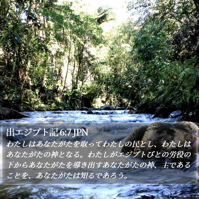 出エジプト記 6:7 JPN Bible Study