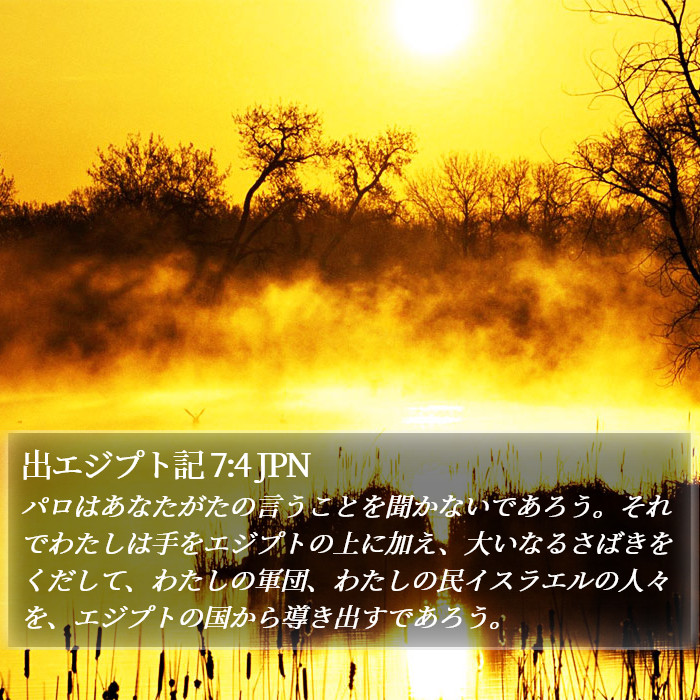 出エジプト記 7:4 JPN Bible Study