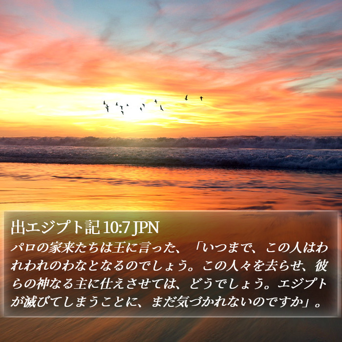 出エジプト記 10:7 JPN Bible Study