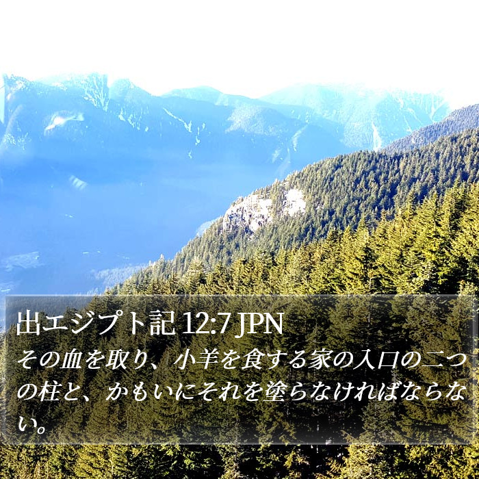 出エジプト記 12:7 JPN Bible Study