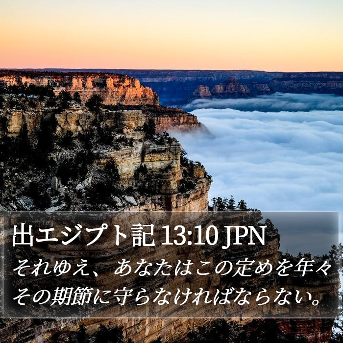 出エジプト記 13:10 JPN Bible Study