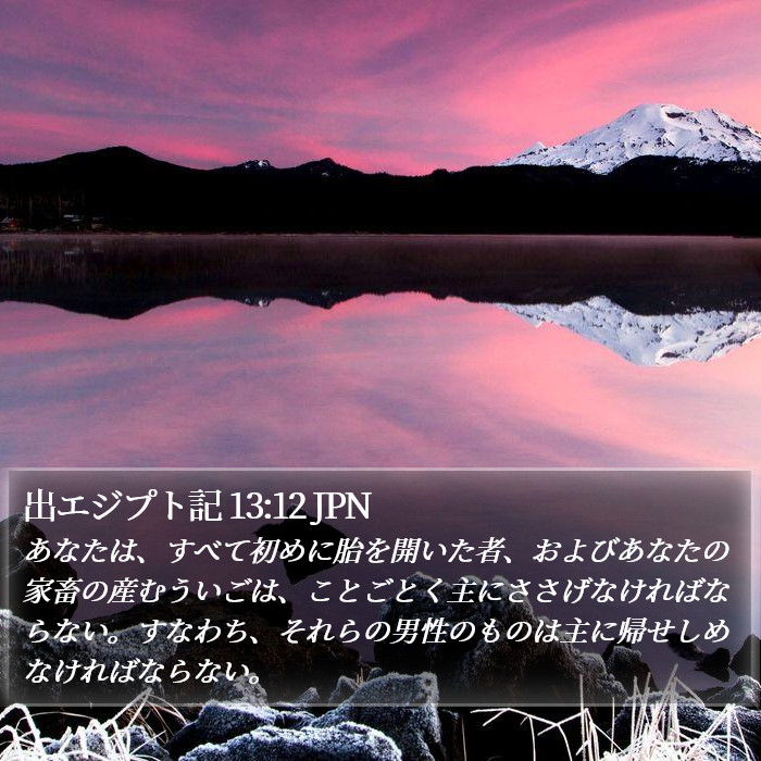 出エジプト記 13:12 JPN Bible Study