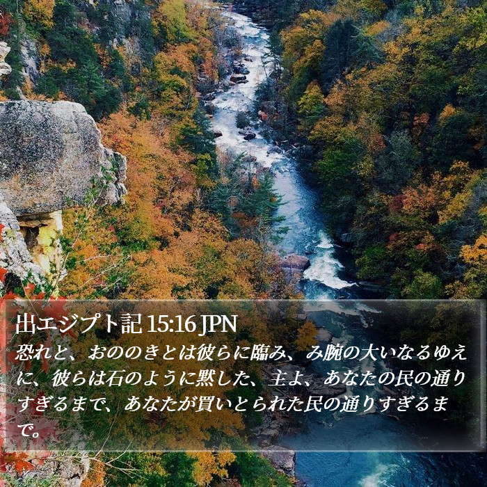 出エジプト記 15:16 JPN Bible Study