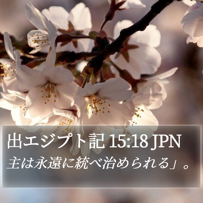 出エジプト記 15:18 JPN Bible Study