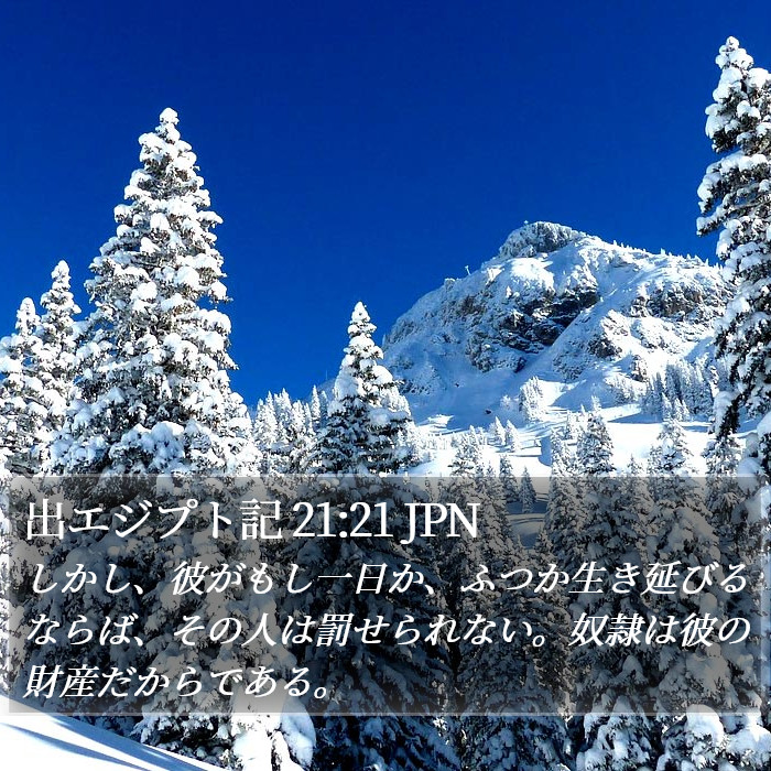 出エジプト記 21:21 JPN Bible Study