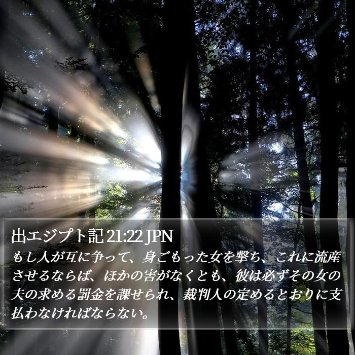 出エジプト記 21:22 JPN Bible Study