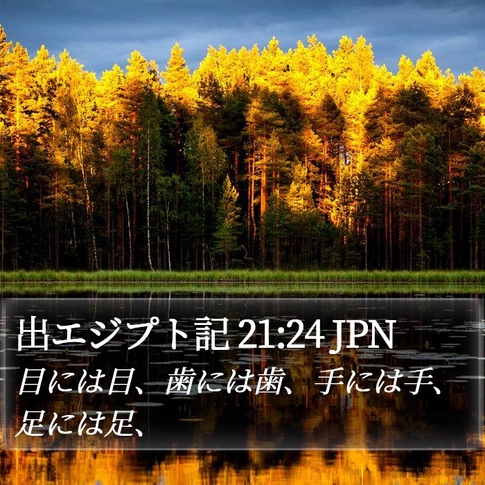出エジプト記 21:24 JPN Bible Study