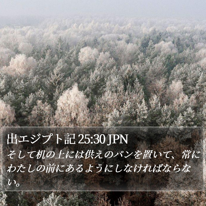 出エジプト記 25:30 JPN Bible Study