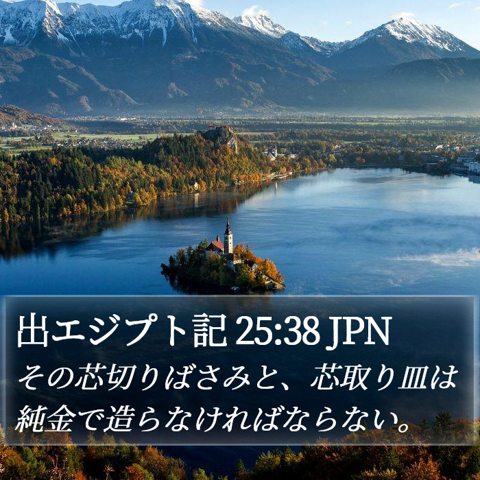 出エジプト記 25:38 JPN Bible Study