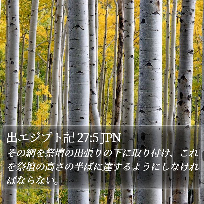 出エジプト記 27:5 JPN Bible Study