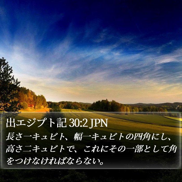 出エジプト記 30:2 JPN Bible Study