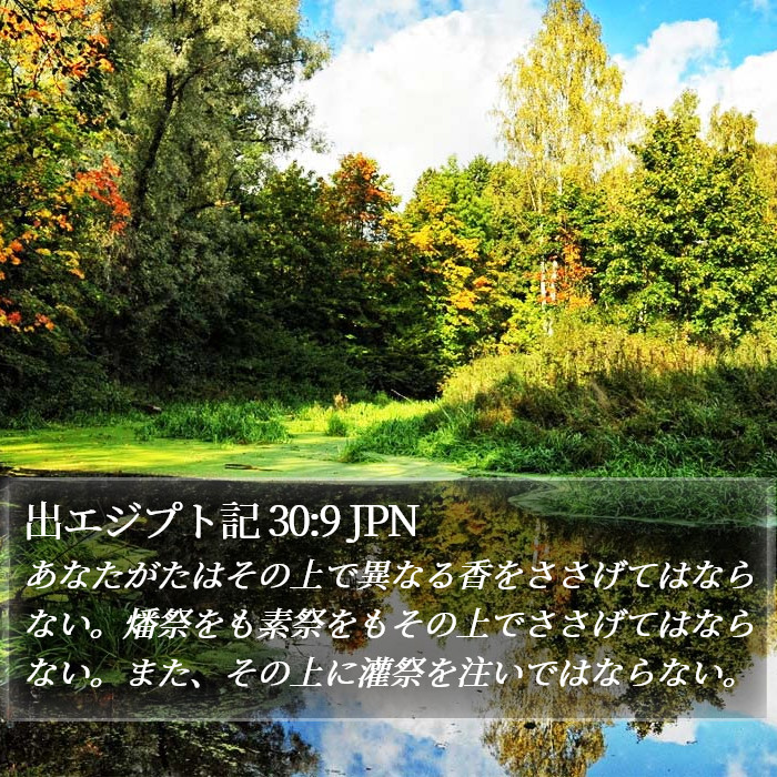 出エジプト記 30:9 JPN Bible Study