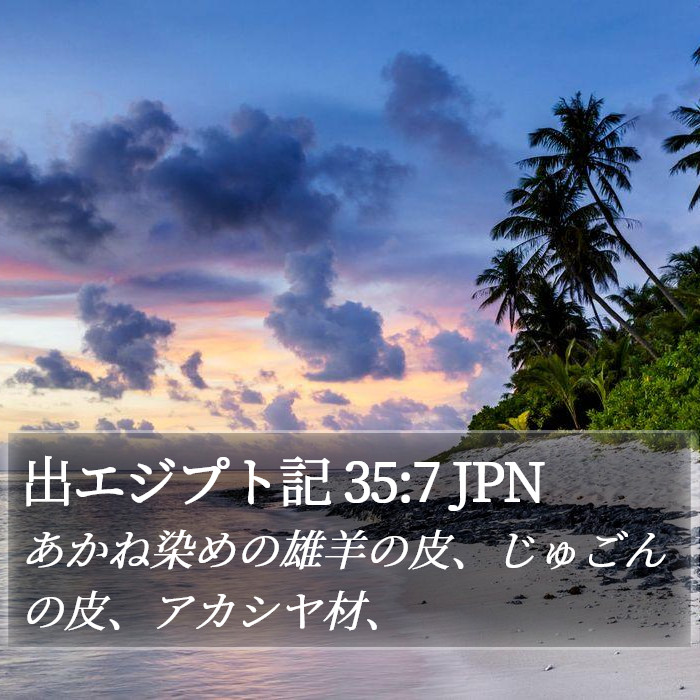 出エジプト記 35:7 JPN Bible Study