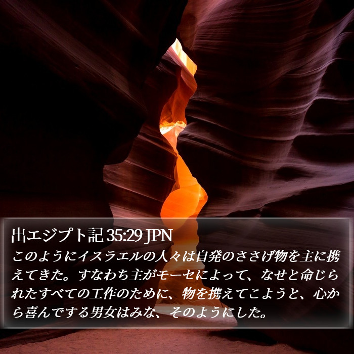 出エジプト記 35:29 JPN Bible Study