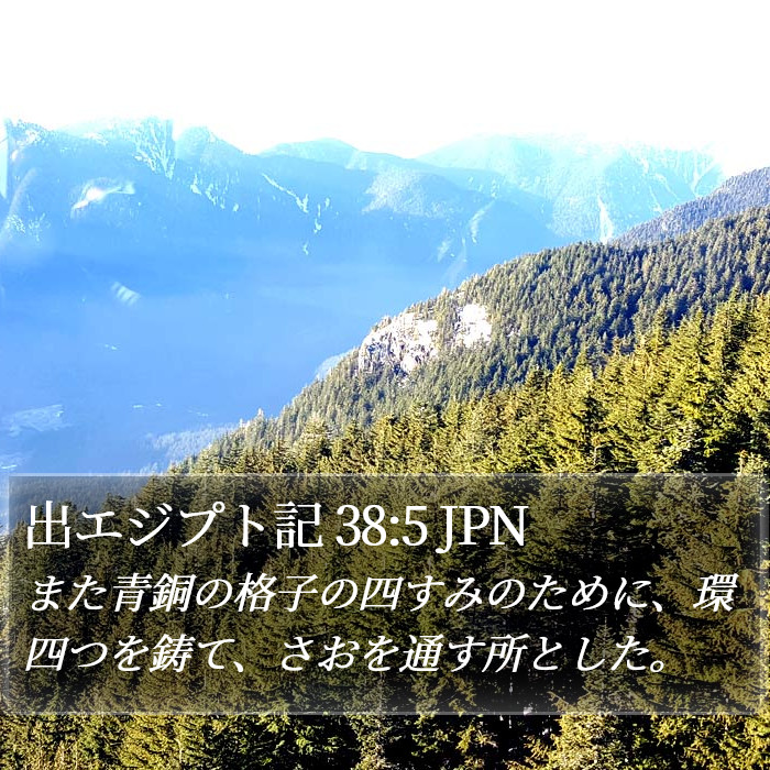 出エジプト記 38:5 JPN Bible Study
