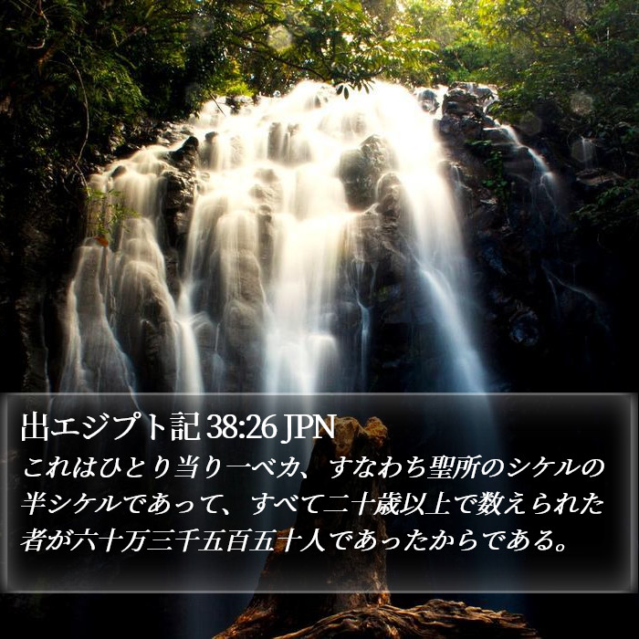 出エジプト記 38:26 JPN Bible Study