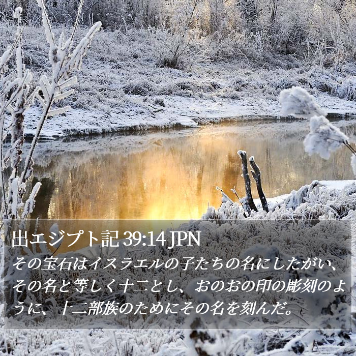 出エジプト記 39:14 JPN Bible Study