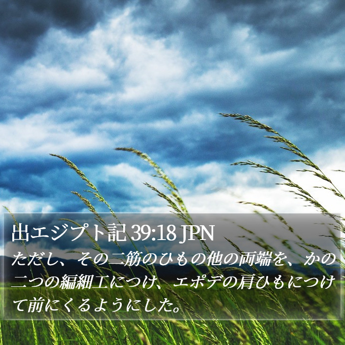 出エジプト記 39:18 JPN Bible Study