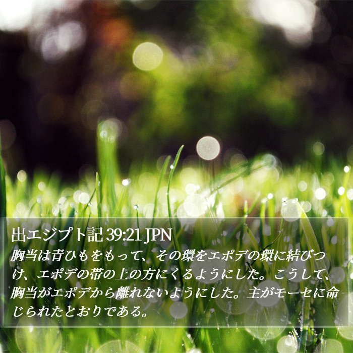 出エジプト記 39:21 JPN Bible Study