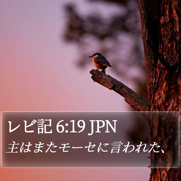 レビ記 6:19 JPN Bible Study