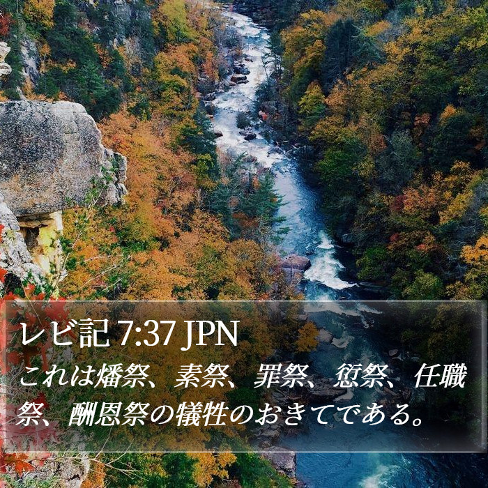 レビ記 7:37 JPN Bible Study