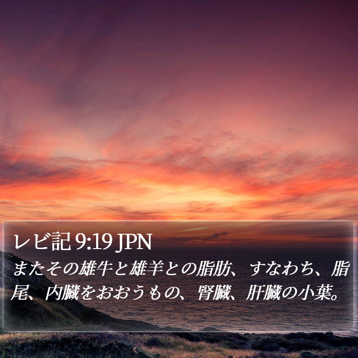 レビ記 9:19 JPN Bible Study