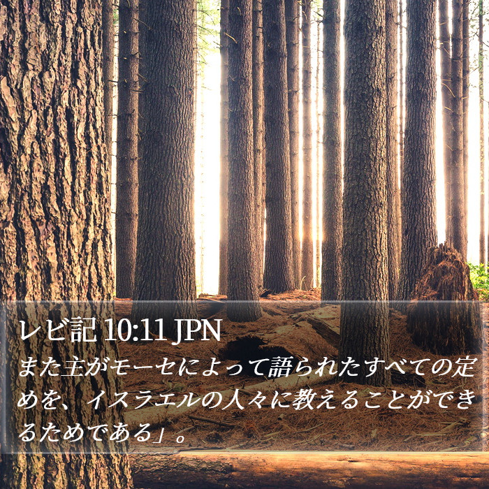 レビ記 10:11 JPN Bible Study