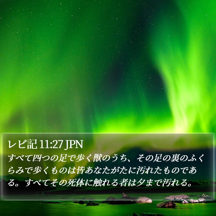 レビ記 11:27 JPN Bible Study