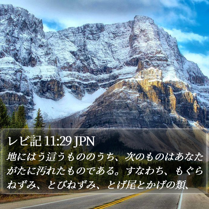 レビ記 11:29 JPN Bible Study