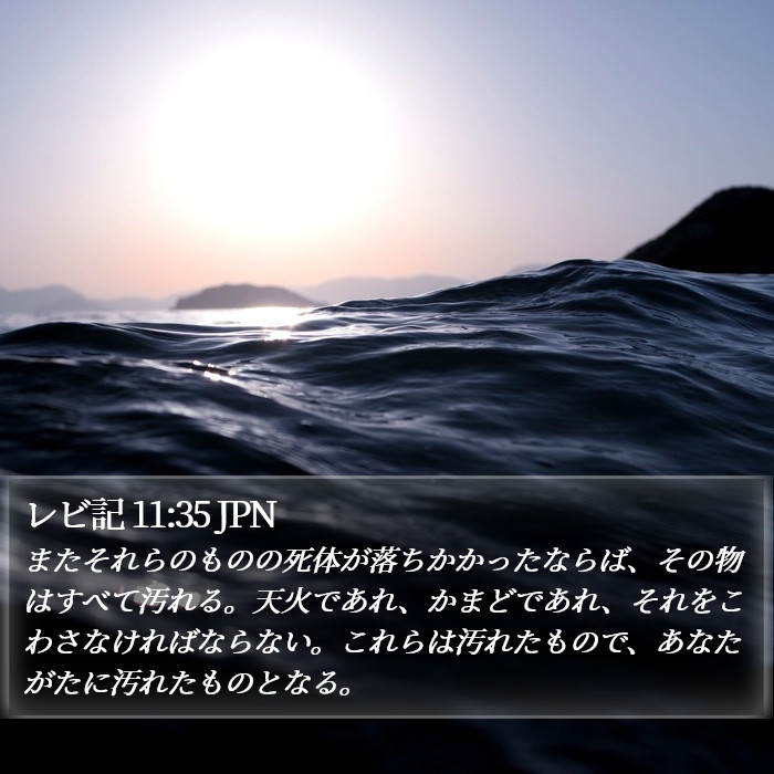 レビ記 11:35 JPN Bible Study
