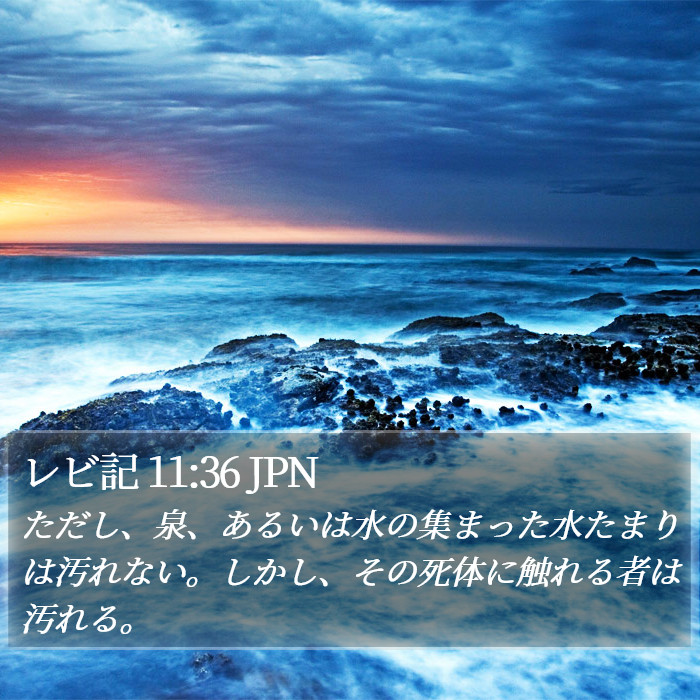 レビ記 11:36 JPN Bible Study