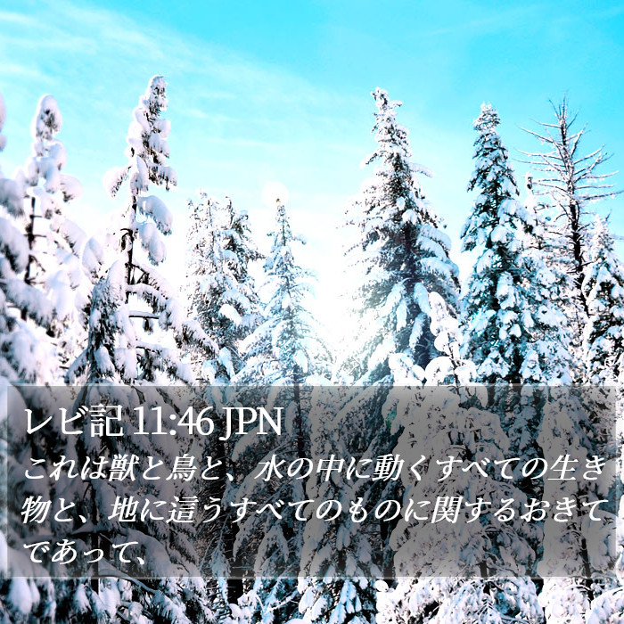 レビ記 11:46 JPN Bible Study