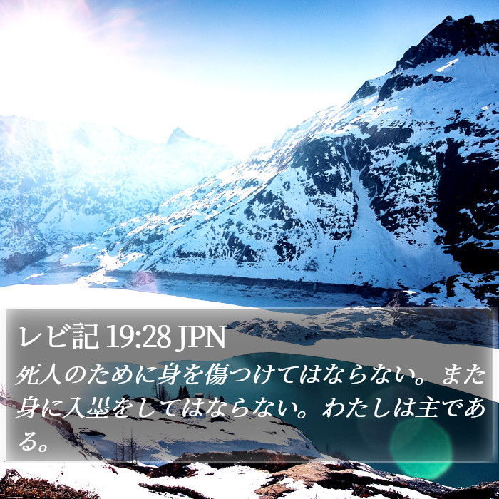 レビ記 19:28 JPN Bible Study