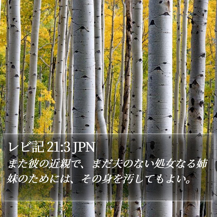 レビ記 21:3 JPN Bible Study